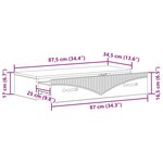 vidaXL Table d'appoint murale Noir 87 5 x 34 5 x 17 cm