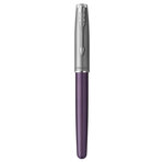 Parker sonnet essentiel stylo plume  violet  plume moyenne  encre noire  coffret cadeau
