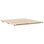 vidaXL Cadre de lit surélevé Marron 180 x 210 cm Bois massif en pin