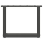 vidaXL Pieds de table basse en U 2 pièces Anthracite 40 x (30-31) cm Acier