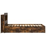 vidaXL Cadre de lit avec rangement Chêne fumé 80 x 200 cm