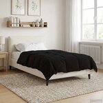 vidaXL Duvet complet toute l'année Noir 140 x 200 cm Microfibre