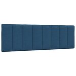 vidaXL Coussin de tête de lit Hanko bleu 160 cm tissu