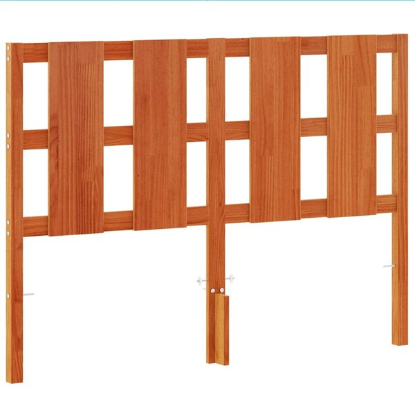 vidaXL Tête de lit cire marron 135 cm bois massif de pin