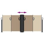 vidaXL Auvent latéral rétractable taupe 100x1000 cm
