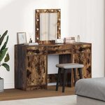vidaXL Table de Toilette avec tiroir 3 Pièces Marron 50 x 41 x 135 cm