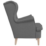 vidaXL Fauteuil gris foncé 74x84x100 cm tissu