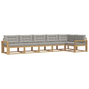 vidaXL Ensemble de canapés d'extérieur 4 Pièces Blanc et gris clair