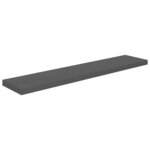 vidaXL Étagères murales flottantes 4 Pièces gris brillant 120x23 5x3 8 cm