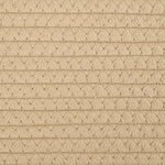 vidaXL Panier à linge beige et blanc Ø55x36 cm coton