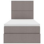 vidaXL Lit de rangement LED avec matelas Taupe 90 x 190 cm Tissu