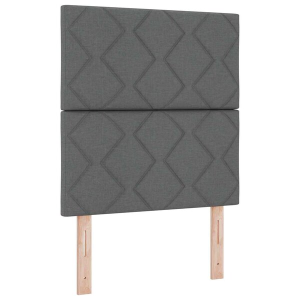 vidaXL Tête de lit avec des lumières à LED Réglable Gris 80 cm tissu
