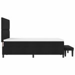 vidaXL Lit à ressorts avec matelas Noir 140 x 190 cm tissu