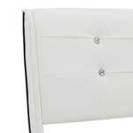 vidaXL Cadre de lit sans matelas blanc similicuir 90x200 cm