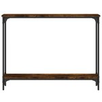vidaXL Table console chêne fumé 100x22 5x75 cm bois d'ingénierie
