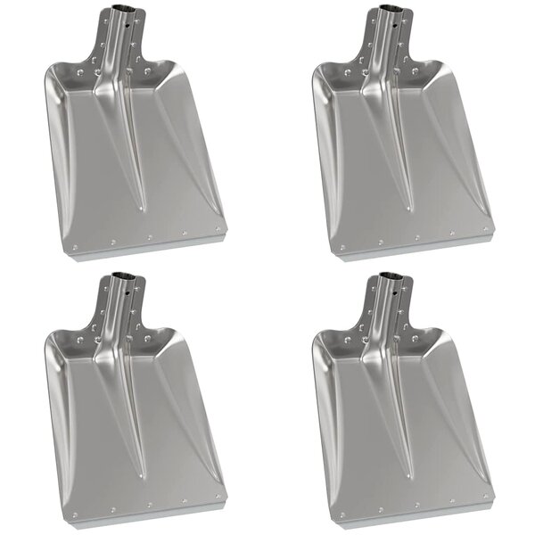 vidaXL Tête de pelle 4 pièces Argent 43 x 32 5 cm Aluminium
