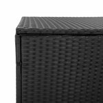 vidaXL Boîte de rangement de jardin noir 110x50x58 cm résine tressée