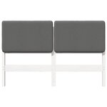 vidaXL Tête de lit capitonnée Blanc et gris clair 140 cm Pin massif