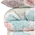 Parure de lit - housse de couette 220 x 240 + 2 taies d'oreiller 60 x 60  70  coton- Turquoise