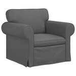 vidaXL Canapé 2 Pièces Gris foncé 155 x 82 x 80 cm tissu