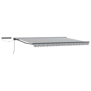 vidaXL Auvent rétractable électrique Anthracite et blanc 4 x 2 m