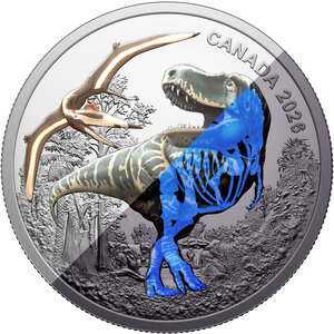 Monnaie T REX Dinosaur 1 Oz Argent 20$ Canada 2026