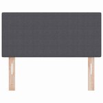 vidaXL Tête de lit avec tête de lit Gris foncé 90 cm Tissu côtelé