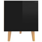 vidaXL Meuble TV noir brillant 90x40x48 5 cm bois d'ingénierie