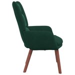 vidaXL fauteuil Vert foncé 63 x 67 x 94 cm Velours