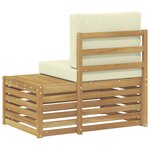 vidaXL Unités de sofa sectionnel d'extérieur Blanc et crème