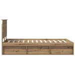 vidaXL Cadre de lit Chêne artisan 135 x 190 cm Pin massif