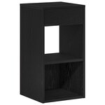 vidaXL Tables de chevet avec tiroir 2 Pièces chêne noir 35x34x66 5 cm