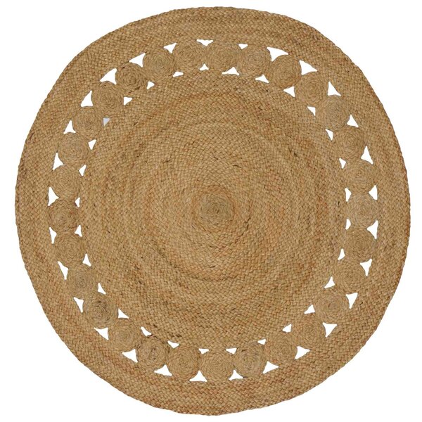 vidaXL Tapis de surface Naturel Ø 120 cm Jute