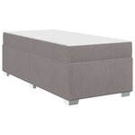 vidaXL Cadre de lit Taupe 100 x 200 cm tissu