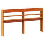 vidaXL Tête de lit avec étagères marron cire 135 cm bois massif de pin