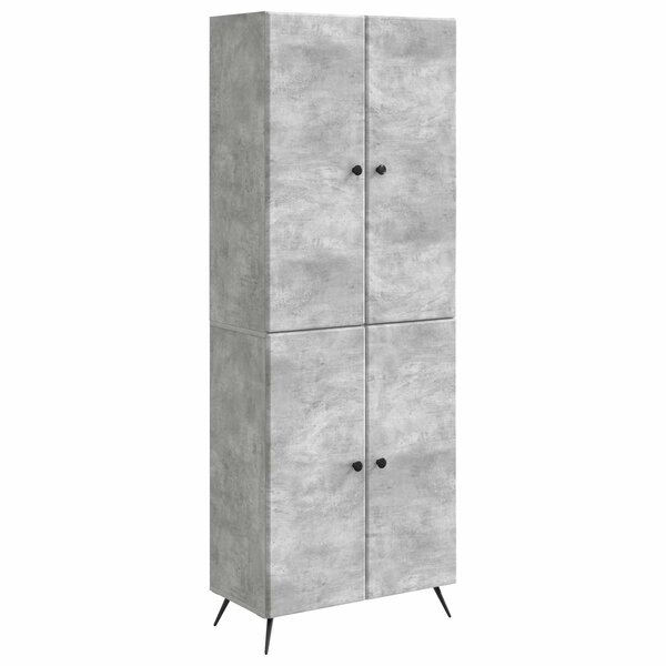 vidaXL Ensemble de Meubles 2 Pièces Gris béton Bois d'ingénierie