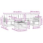 vidaXL Ensemble de canapés d'extérieur 6 Pièces Blanc et Beige