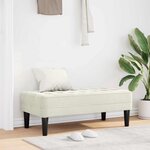 vidaXL Banc Crème 113 x 57 x 39 cm Velours