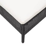 vidaXL Salon de jardin 3 Pièces avec coussins Résine tressée Noir