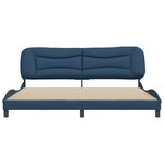 vidaXL Cadre de lit sans matelas Hvar bleu 200x200 cm tissu
