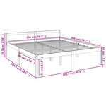 vidaXL Lit pour personne âgée marron miel 200x200cm bois de pin massif