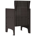 vidaXL Chaise de jardin 4 Pièces Marron 53 x 49 x 85 cm PP