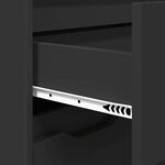 vidaXL Cabinet de salle de bain avec tiroir Noir 72 5 x 36 5 x 100 cm