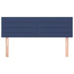 vidaXL Têtes de lit 2 Pièces Bleu 72x5x78/88 cm Tissu
