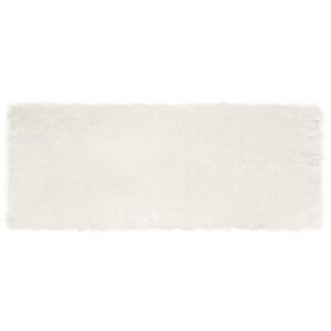 vidaXL Tapis en fausse Tafalla Blanc 80 x 200 cm Polyester