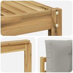 vidaXL Ensemble de canapés d'extérieur 5 Pièces Blanc et gris clair