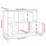 vidaXL Buffet Marron miel 110 5x35x80 cm Bois massif de pin