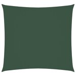 vidaXL Voile de parasol tissu oxford carré 5x5 m vert foncé