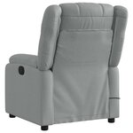vidaXL Fauteuil inclinable de massage gris clair tissu