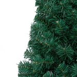 vidaXL Sapin de Noël artificiel pré-éclairé moitié/support vert 180 cm